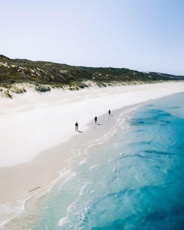 Walking along the beach